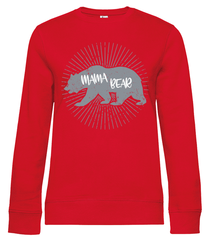 Vorschau: Mama Bear - Frauen Standard Pullover - Rot - Vorne