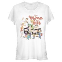 Disney Classics - Phineas and Ferb - Skupina The Group - Women's T-Shirt - White - Front