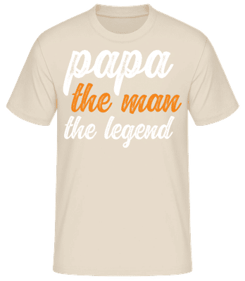 Papa The Legend - Camiseta básica para hombre - Crema - delante