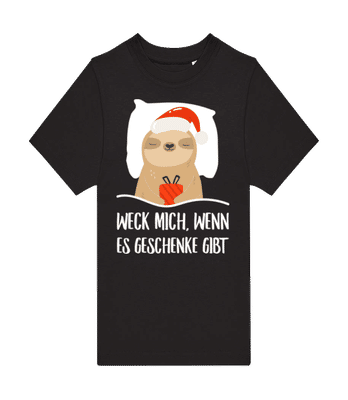 Wenn Es Geschenke Gibt - Kinder T-Shirt B&C - Schwarz - Vorne