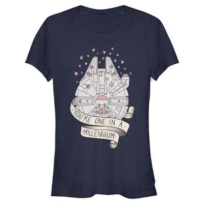 Star Wars - Millennium Falcon One in a Mill - Femme T-shirt - Bleu marine - Devant