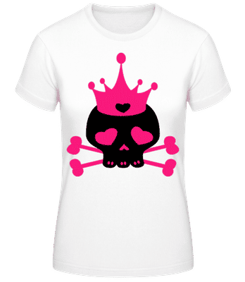 Emo Skull Pink - T-shirt standard Femme - Blanc - Devant