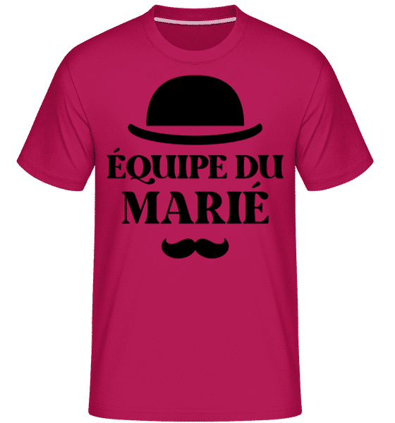 Aperçu: Équipe Du Marié 2 -  T-Shirt Shirtinator homme - Magenta - Devant