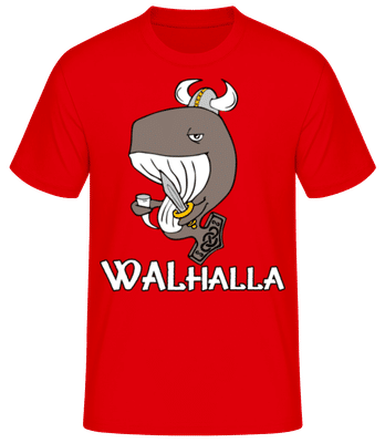 Walhalla - Männer Basic T-Shirt - Rot - Vorne