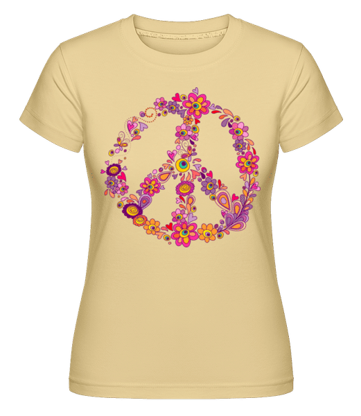 Preview: Peace Sign Flowers -  Shirtinator Women's T-Shirt - Yellow - Front