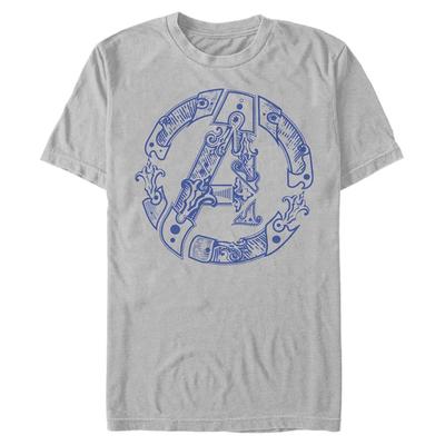 Marvel - Avengers - Logo Avenger Hilt - Hombres Camiseta - gris ceniza - delante