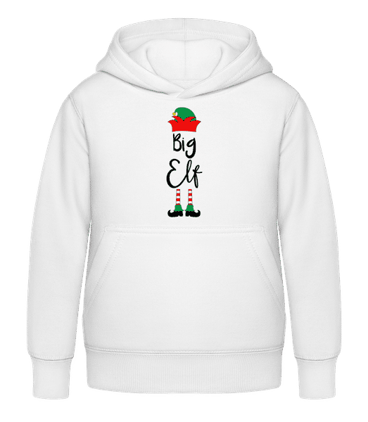 Aperçu: Big Elf - Sweat à capuche Enfant - Blanc - Devant