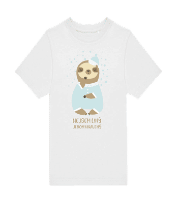 Nejsem Líný Jenom Unavený - Dětské tričko B&C - Bílá - Napřed