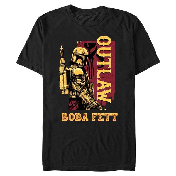 Star Wars - Book of Boba Fett - Boba Fett Outlaw - Homme T-shirt - Noir - Devant