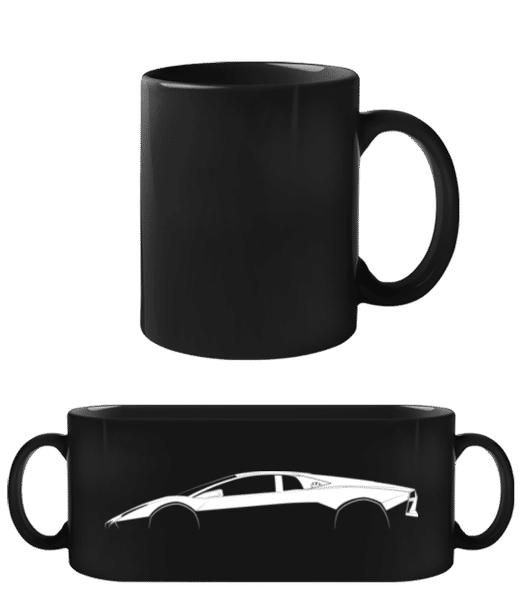 Vorschau: 'Lamborghini Reventon' Silhouette - Schwarze Tasse - Schwarz - Vorne