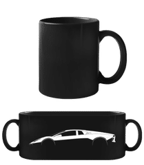 'Lamborghini Reventon' Silhouette · Schwarze Tasse