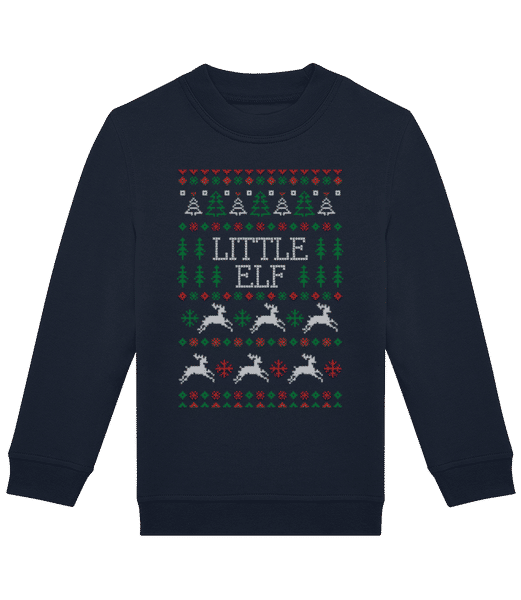 Aperçu: Little Elf - Sweat-shirt standard pour enfant - Bleu marine - Devant