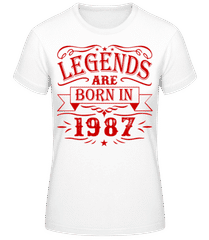 Legends Are Born In 1987 Red · Dámske basic tričko