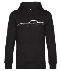 'Porsche 968 Clubsport' Silhouette - Pánska štandardná mikina s kapucňou - Čierna - Predné