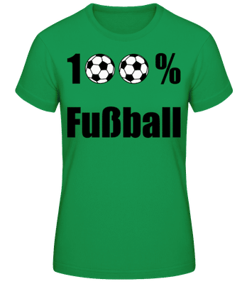 100 % Fußball - Frauen T-Shirt B&C - Irischgrün - Vorne