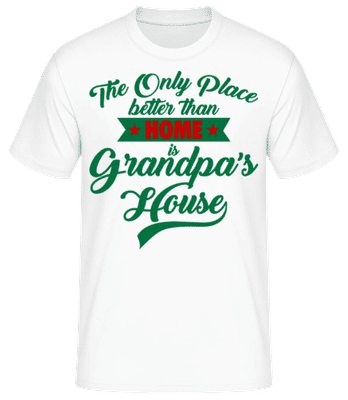 Grandpas House - Men's Basic T-Shirt - White - Front