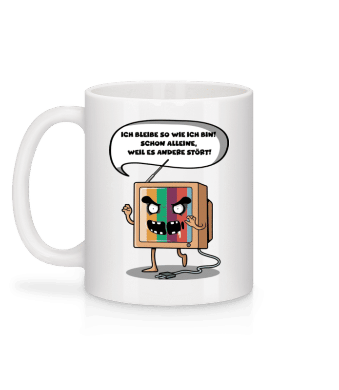 Vorschau: Ich Bleibe So Wie Ich Bin - Tasse - Weiß - Hinten