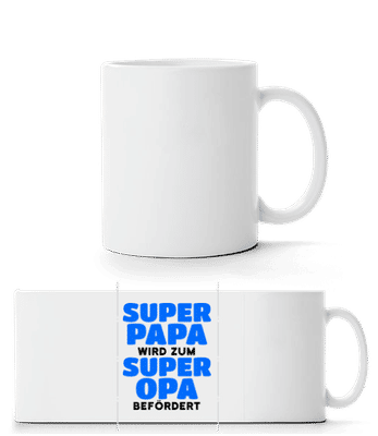 Beförderung Zum Super Opa - Panoramatasse - Weiß - Vorne