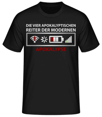 Moderne Apokalypse - Männer Basic T-Shirt - Schwarz - Vorne