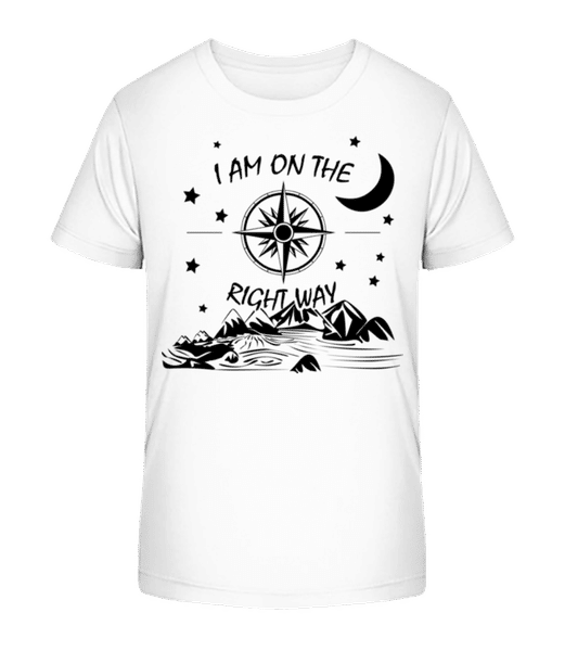 Vorschau: I Am On The Right Way - Kinder Bio T-Shirt Stanley Stella 2.0 - Weiß - Vorne