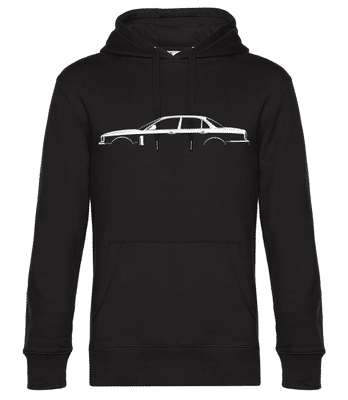 'Jaguar XJ Portfolio (X358)' Silhouette - Sweat à capuche premium Unisexe - Noir - Devant