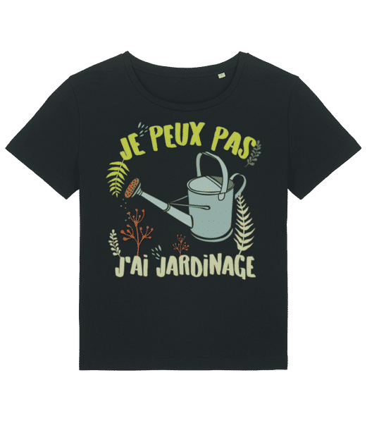 Aperçu: J'ai Jardinage - T-shirt bio Femme Stanley Stella 2.0 - Noir - Devant