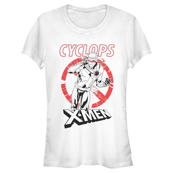Aperçu: Marvel - X-Men - Cyclope Red White Black - Femme T-shirt - Blanc - Devant