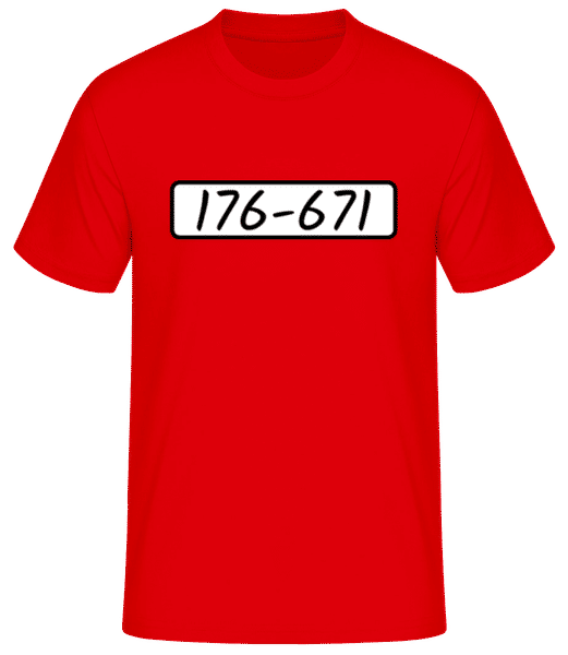 Vorschau: Panzerknacker 176-671 - Männer Basic T-Shirt - Rot - Vorne