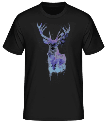 umelecké Deer - Pánske basic tričko - Čierna - Predné