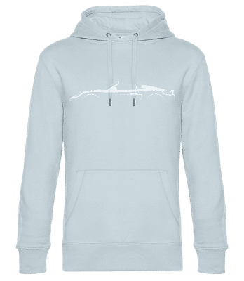 'Porsche Boxster 981 Spyder' Silhouette - Sweat à capuche standard homme - Bleu clair - Devant
