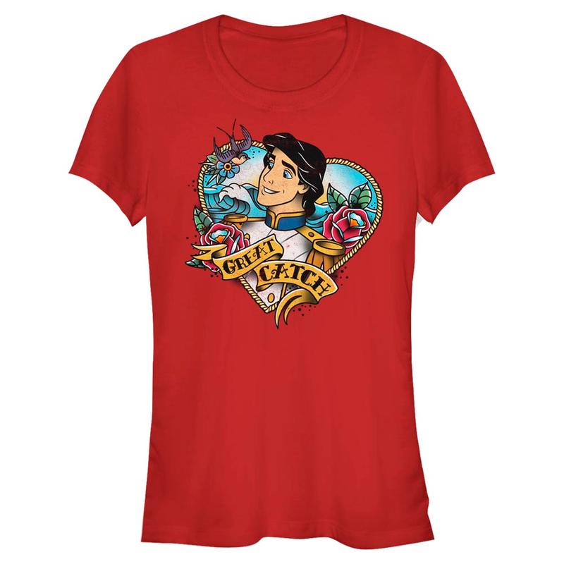 Preview: Disney - The Little Mermaid - Eric Inked - Women's T-Shirt - Red - Front