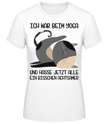 Hasse Jetzt Alle Achtsamer - Frauen Basic T-Shirt - Weiß - Vorne