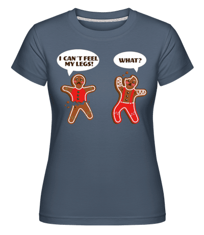 Broken Gingerbread Men -  Shirtinator Women's T-Shirt - Denim - Front
