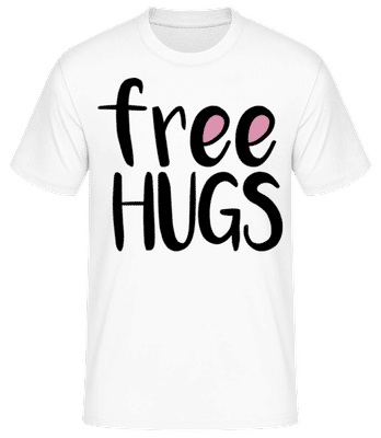Free Hugs Pink - Pánské basic tričko - Bílá - Napřed