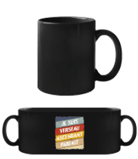 Je Suis Verseau Style Rétro - Tasse Noire - Noir - Devant