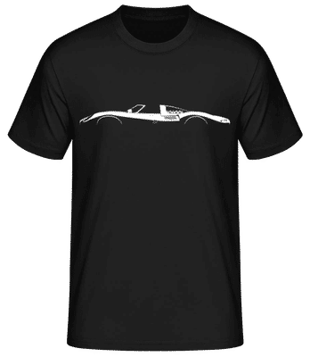 'Jaguar XJ13' Silhouette - Men's Basic T-Shirt - Black - Front