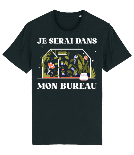 Aperçu: Je Serai Dans Mon Bureau - T-shirt bio Homme Stanley Stella 2.0 - Noir - Devant