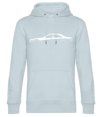 'Mercedes S W221' Silhouette - Unisex Premium Hoodie - Light blue - Front