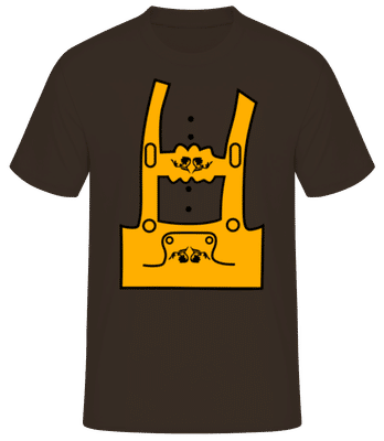 Lederhosen - Männer T-Shirt B&C - Braun - Vorne