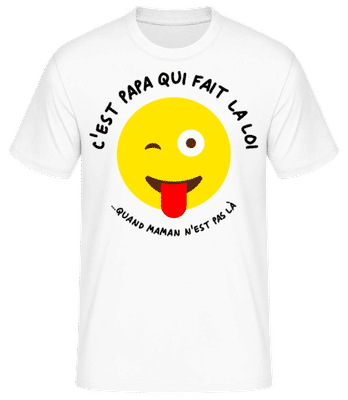 C'est Papa Qui Fait La Loi - T-shirt standard Homme - Blanc - Devant