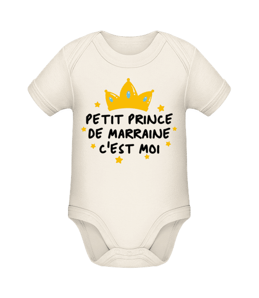 Aperçu: Petit Prince - Body manches courtes bio - Crème - Devant