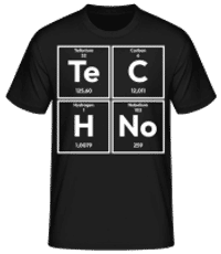 Techno Periodic Table - Camiseta básica para hombre - Negro - delante