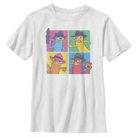 Disney Classics - Phineas and Ferb - Agent P Boxes - Kids T-Shirt - White - Front