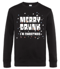 Merry Drunk - Männer Standard Pullover - Schwarz - Vorne
