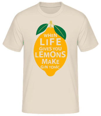 When Life Gives You Lemons - Männer Basic T-Shirt - Creme - Vorne