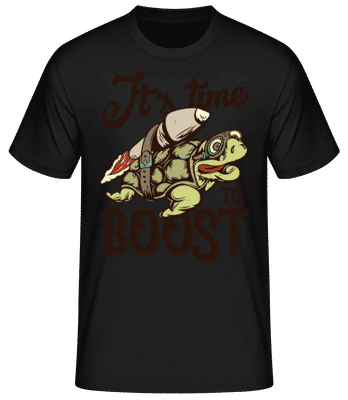 It´s Time To Boost - Men's Basic T-Shirt - Black - Front