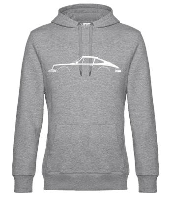 'Porsche 911 Car.3.2 Coup.' Silhouette - Men’s Standard Hoodie - Heather grey - Front