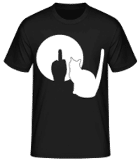 Cats shadow stinky finger - Men's Basic T-Shirt - Black - Front
