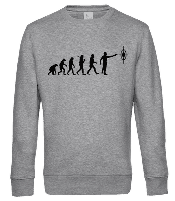 Evolution Of Shooting - Men's standard sweatshirt - Heather grey - Front