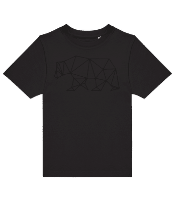 Abstrakt mnohouholníkového medveda - Detské tričko B&C - Čierna - Predné